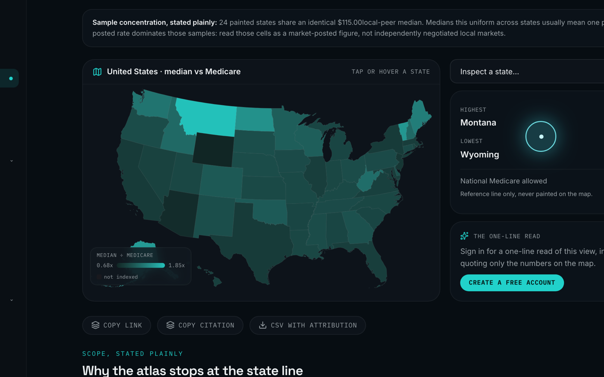 Rate Atlas: a code painted across every state